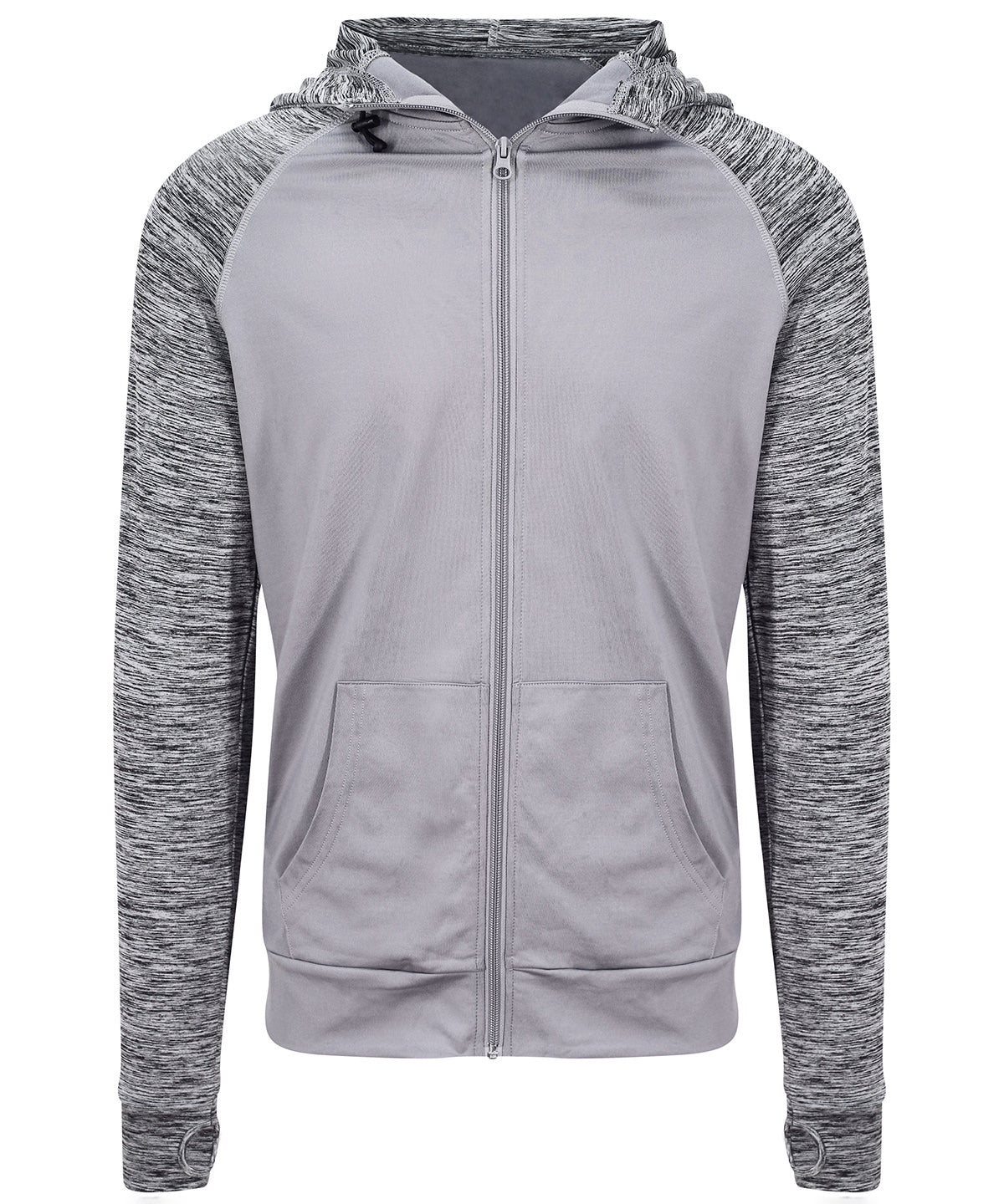 Cool contrast zoodie | grey/grey melange