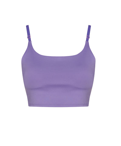 Womens recycled tech sports bra | digital lavender
