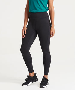 Womens recycled tech leggings | jet black