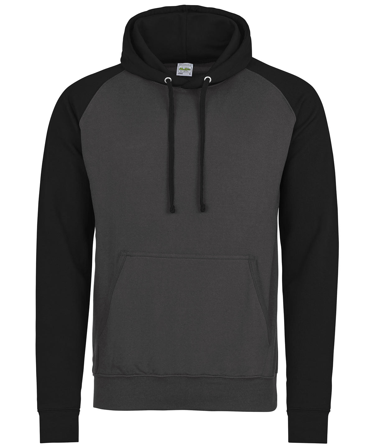 Baseball hoodie | charcoal/jet black