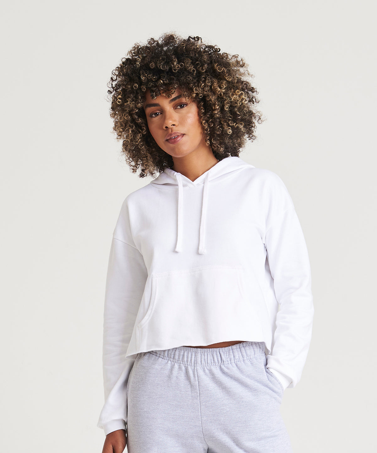 Womens cropped hoodie | jet black