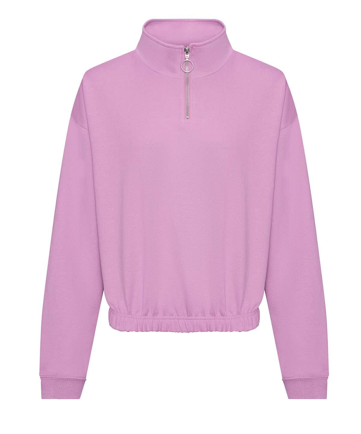 Womens cropped -zip sweat | lavender