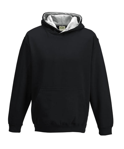 Kids varsity hoodie | jet black/heather grey
