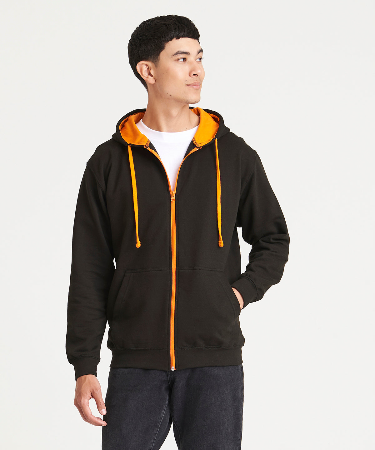 Varsity zoodie | jet black/orange crush