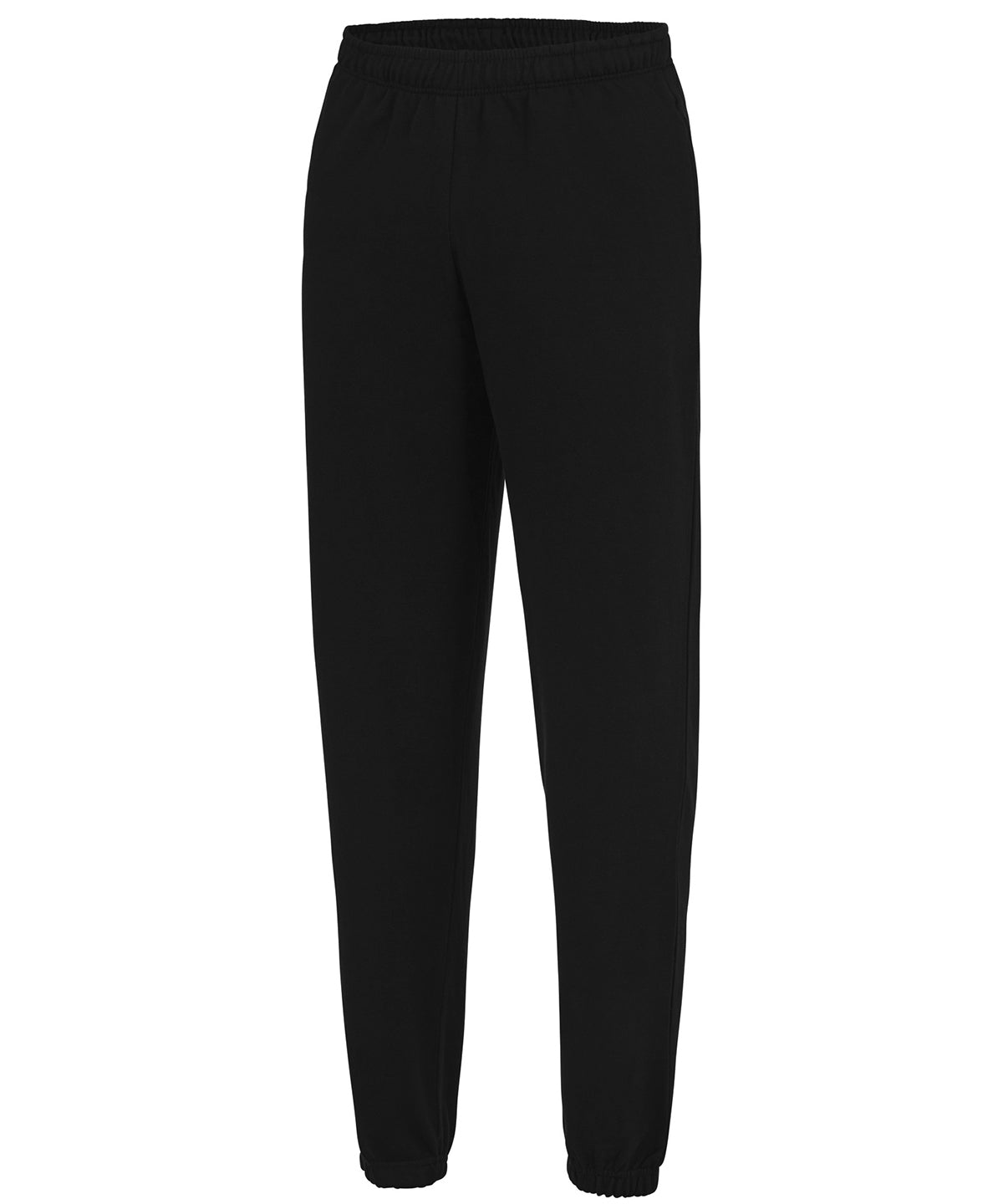 College cuffed sweatpants | deep black