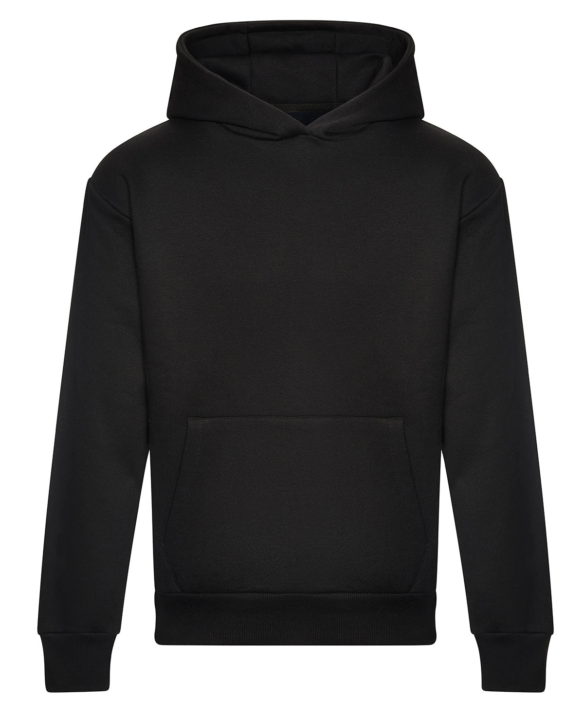 Heavyweight signature boxy hoodie | Deep Black