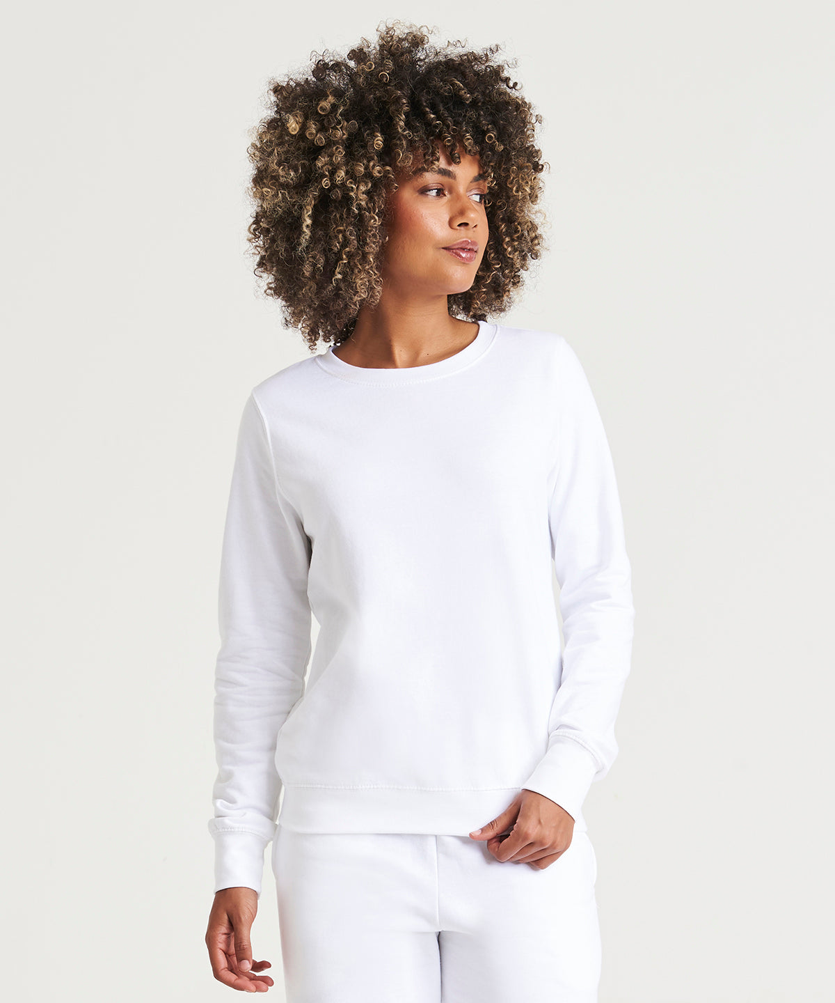 Womens AWDis sweat | heather grey