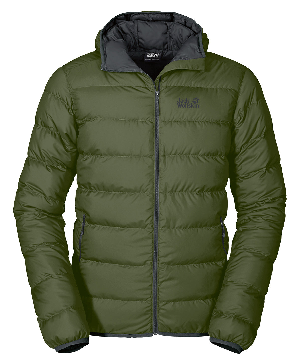 Mens down jacket (NL) | Olive/Phantom Grey