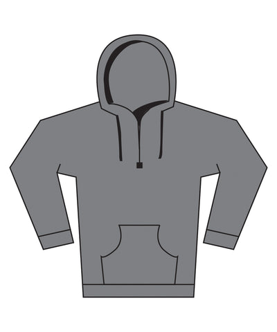 Regular fit piqu hoodie with zipped pocket | dark grey