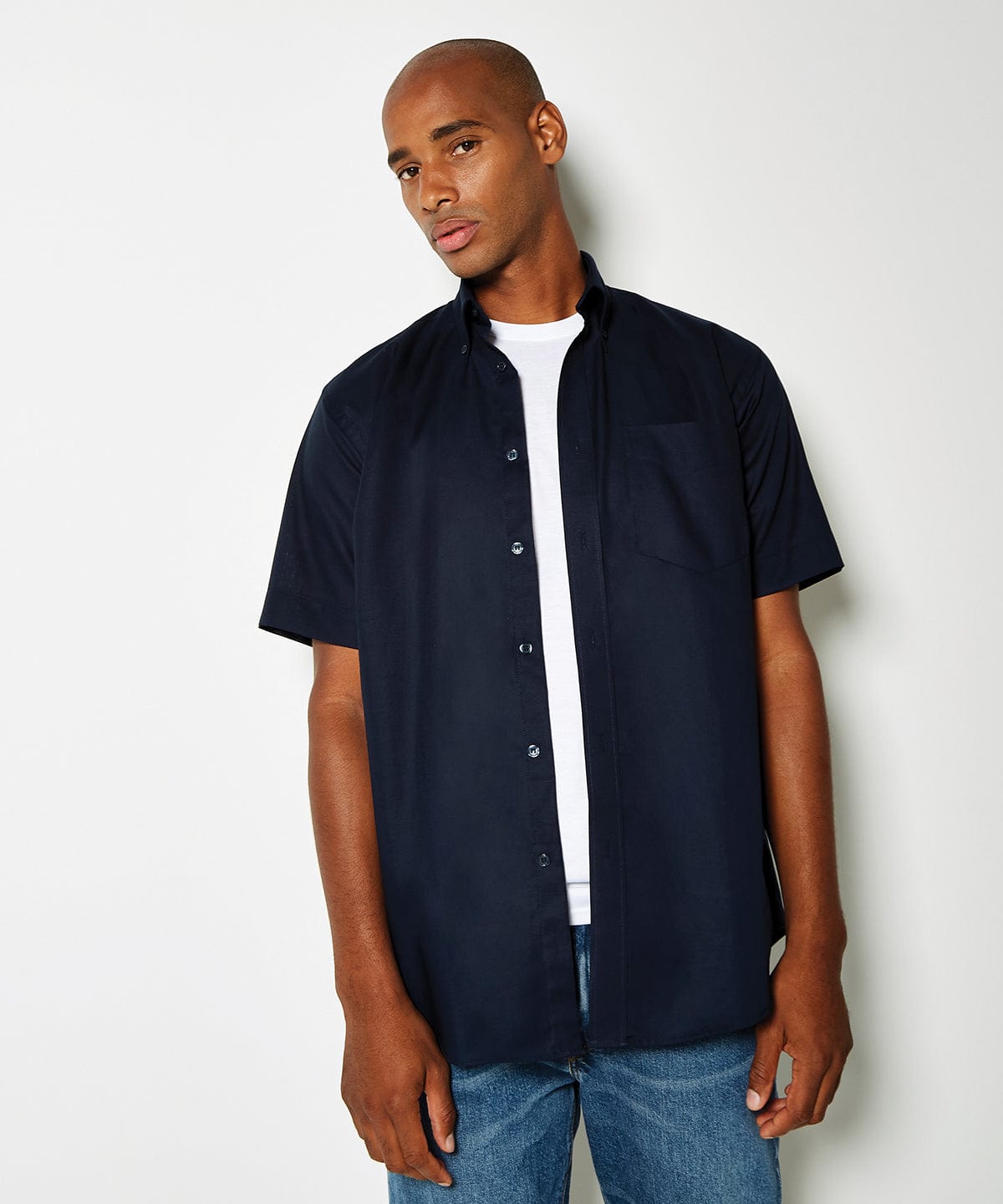 Workplace Oxford shirt short-sleeved (classic fit) | Black