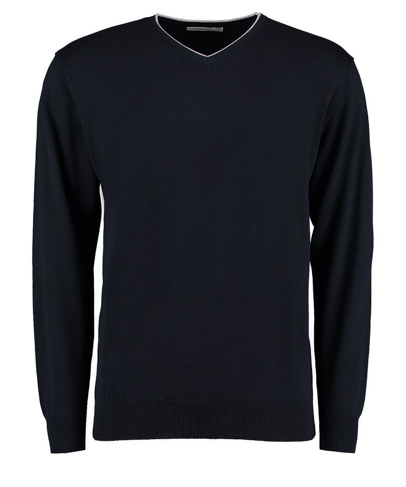 Contrast Arundel sweater | Navy/Silver Grey