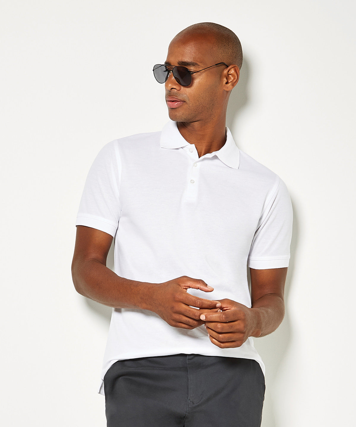 Klassic polo short sleeved Superwash® 60C (slim fit) | black