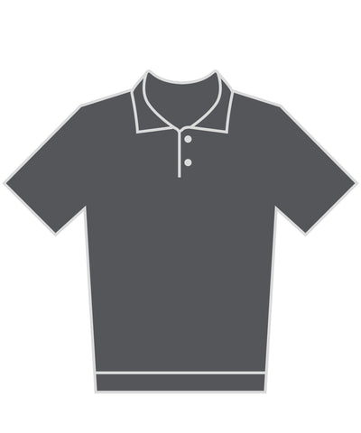 Regular fit recycled Superwash® 60C polo | charcoal