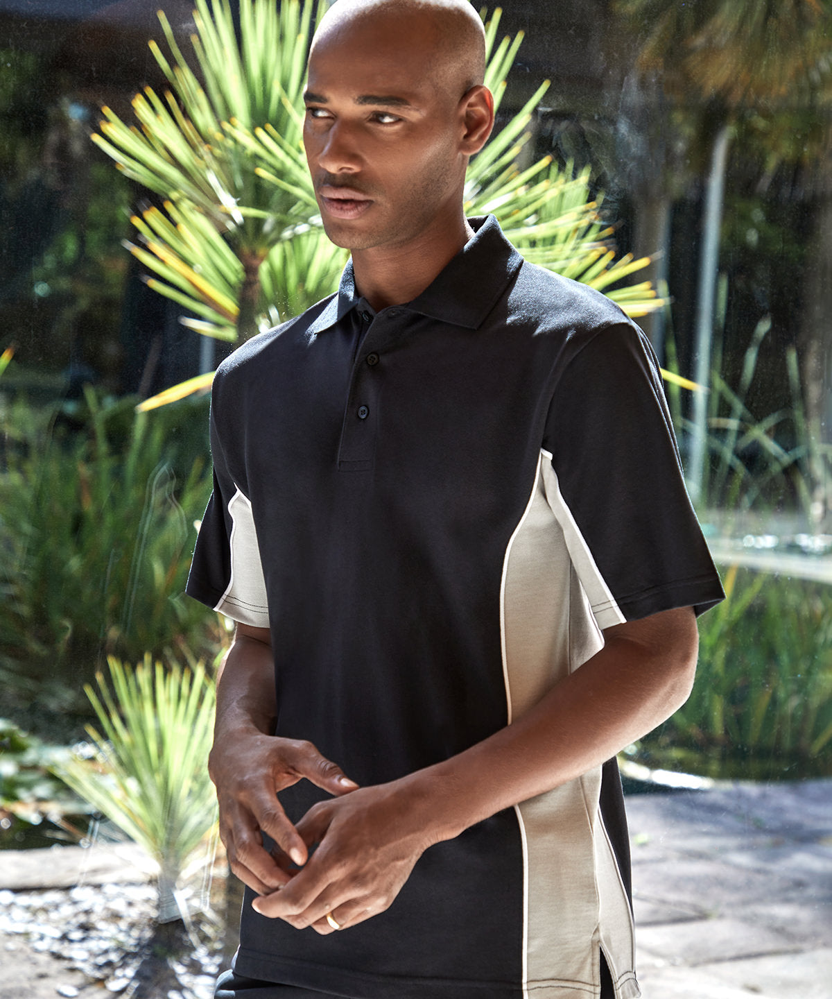 Track polo (classic fit) | black/lime/white