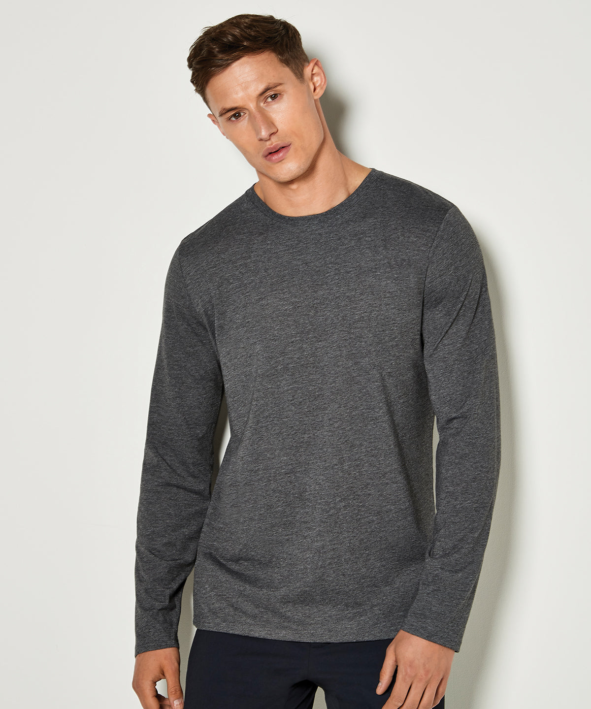Long sleeve Superwash® 60C tee (fashion fit) | dark grey marl
