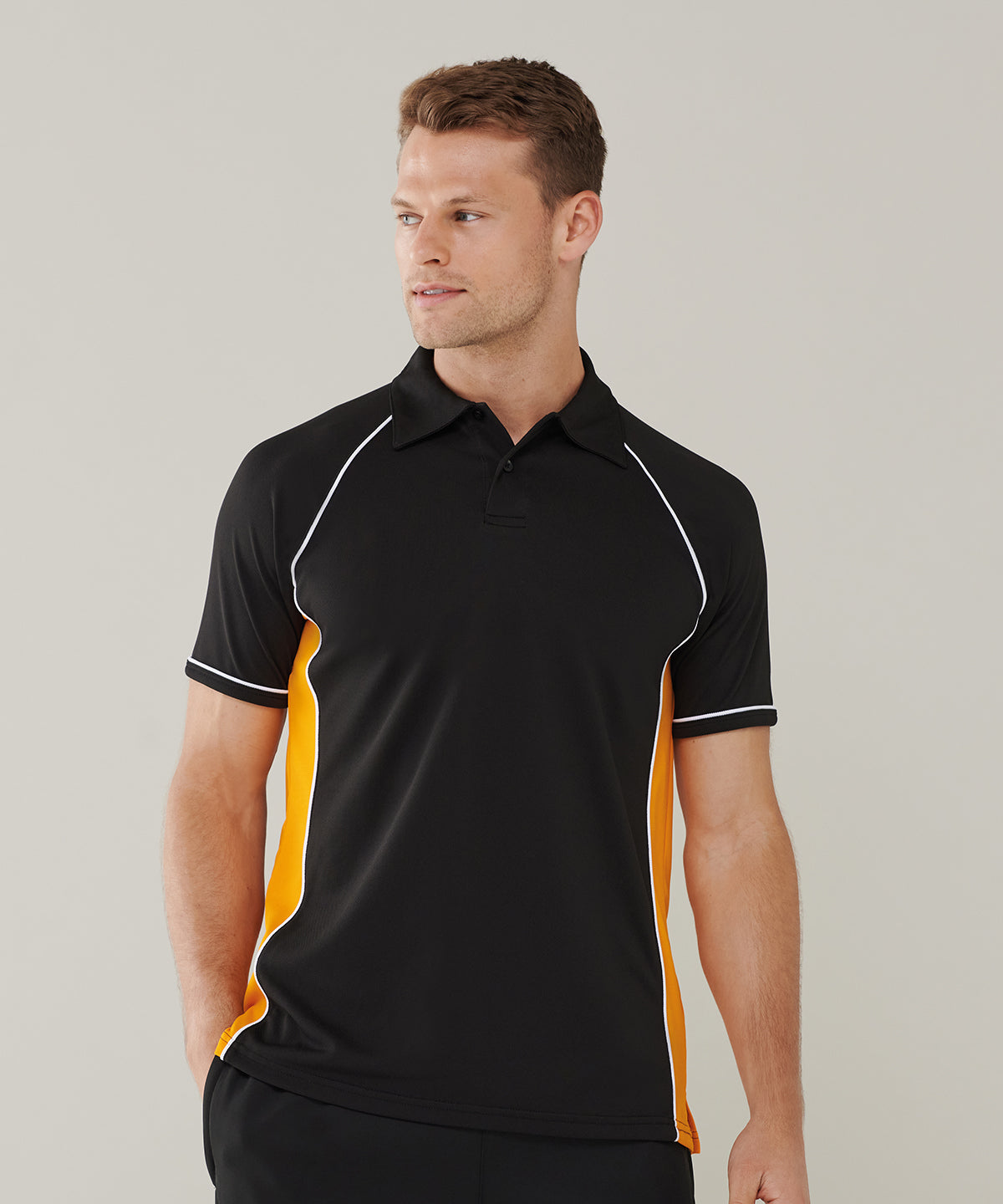 Piped performance polo | Red/White