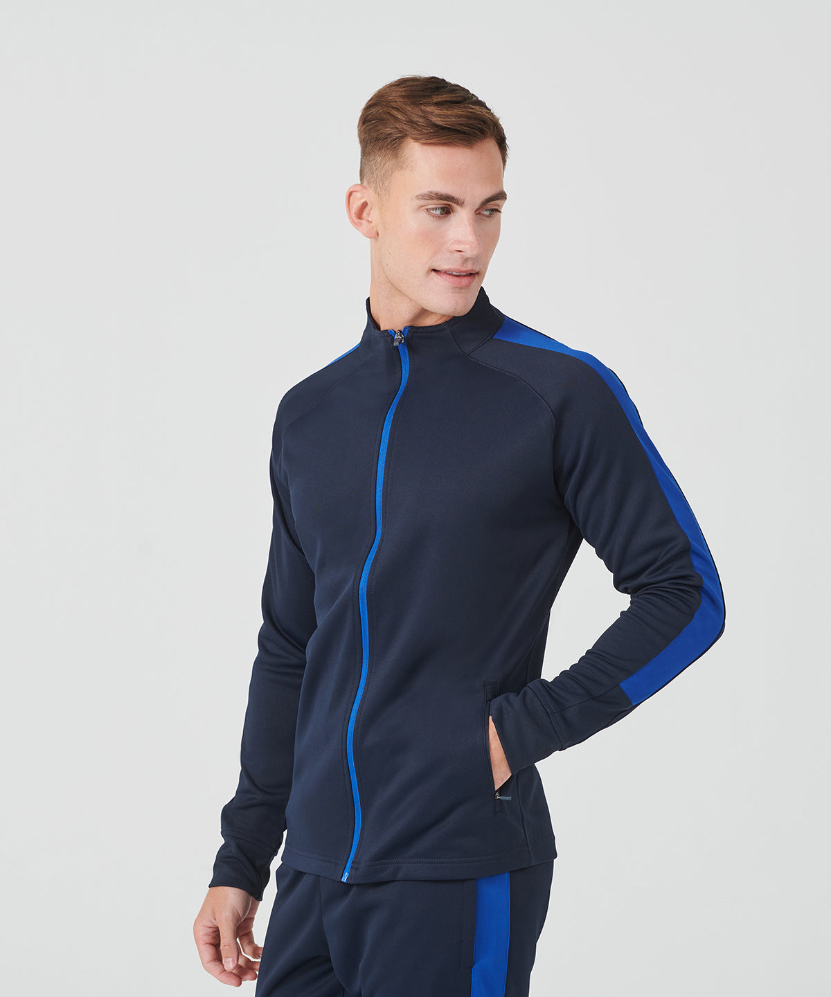 Knitted tracksuit top | navy/royal