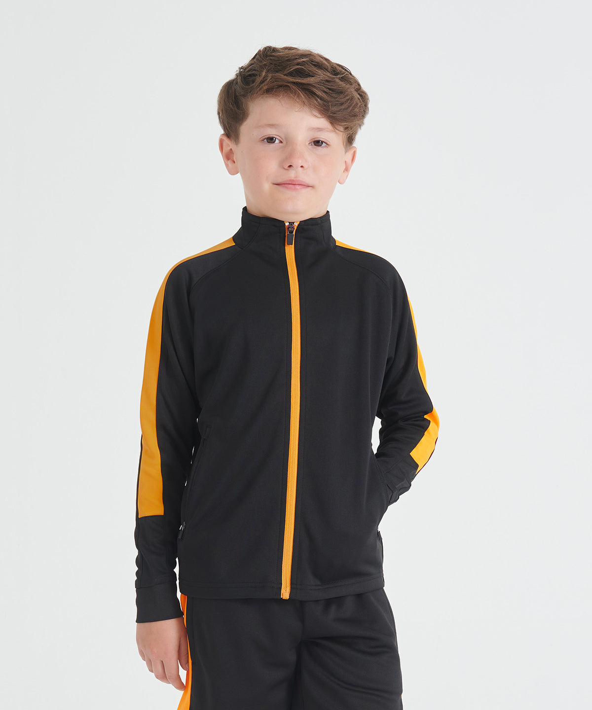 Kids knitted tracksuit top | navy/white