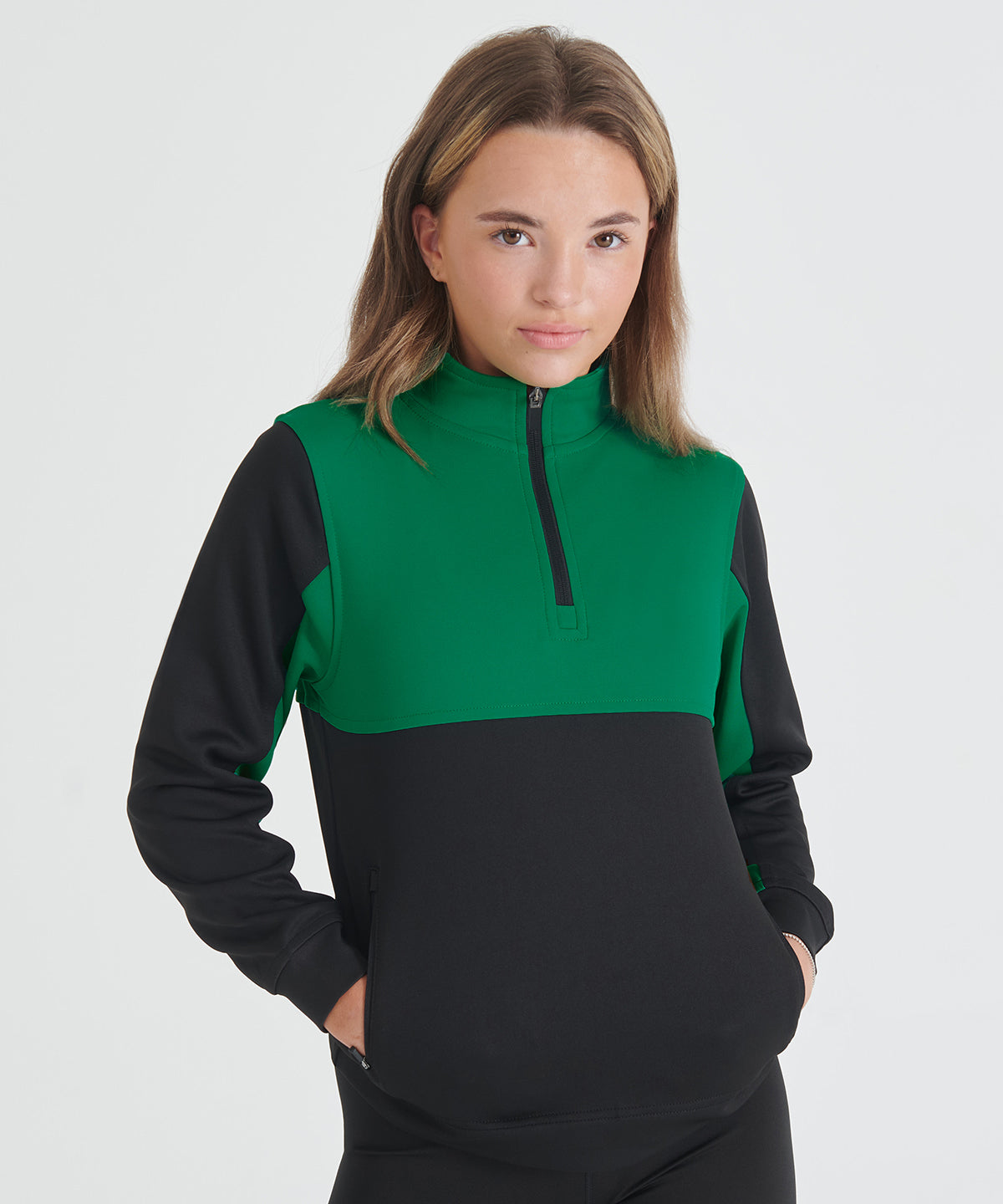 Kids -tracksuit top | black/red
