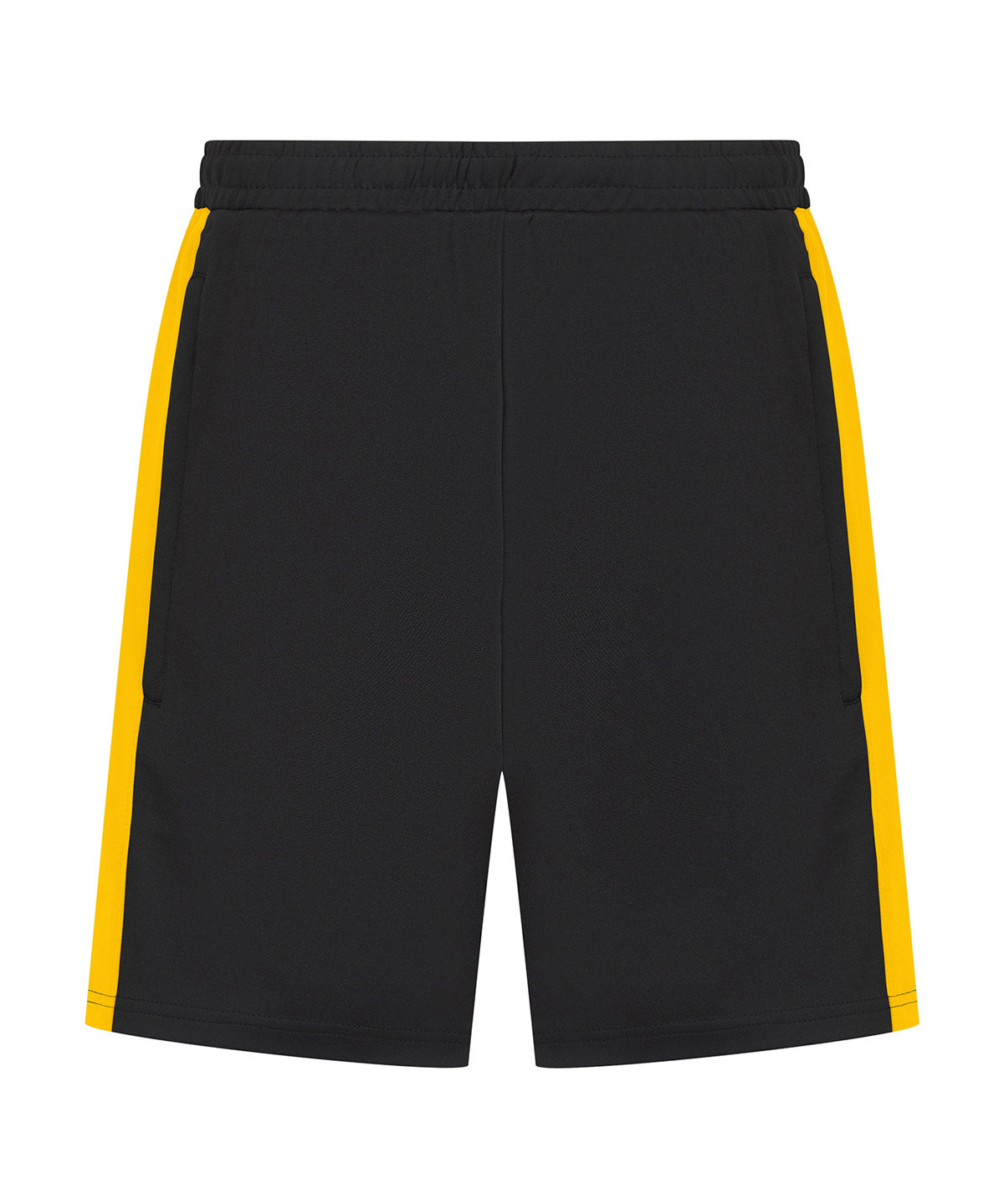 Knitted shorts with zip pockets | black/gold