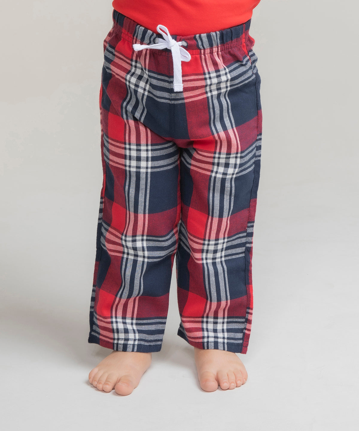 Tartan lounge trousers | white/pink check