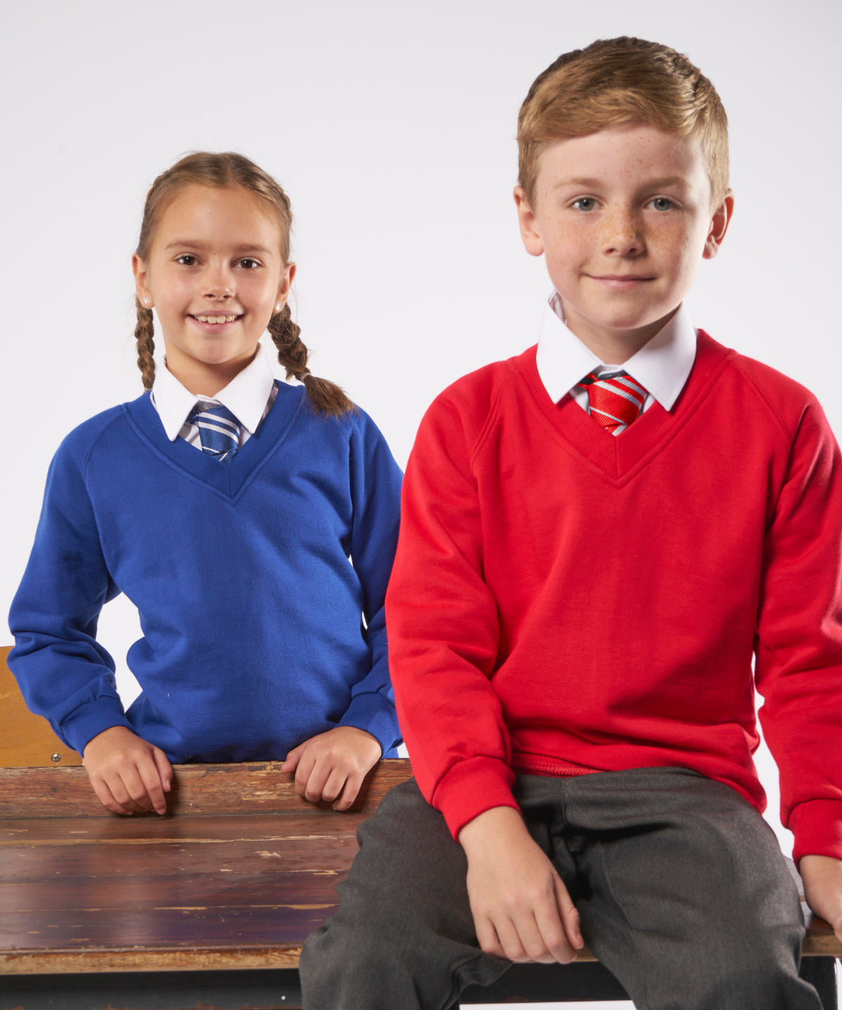 Kids Coloursure v-neck sweatshirt | navy