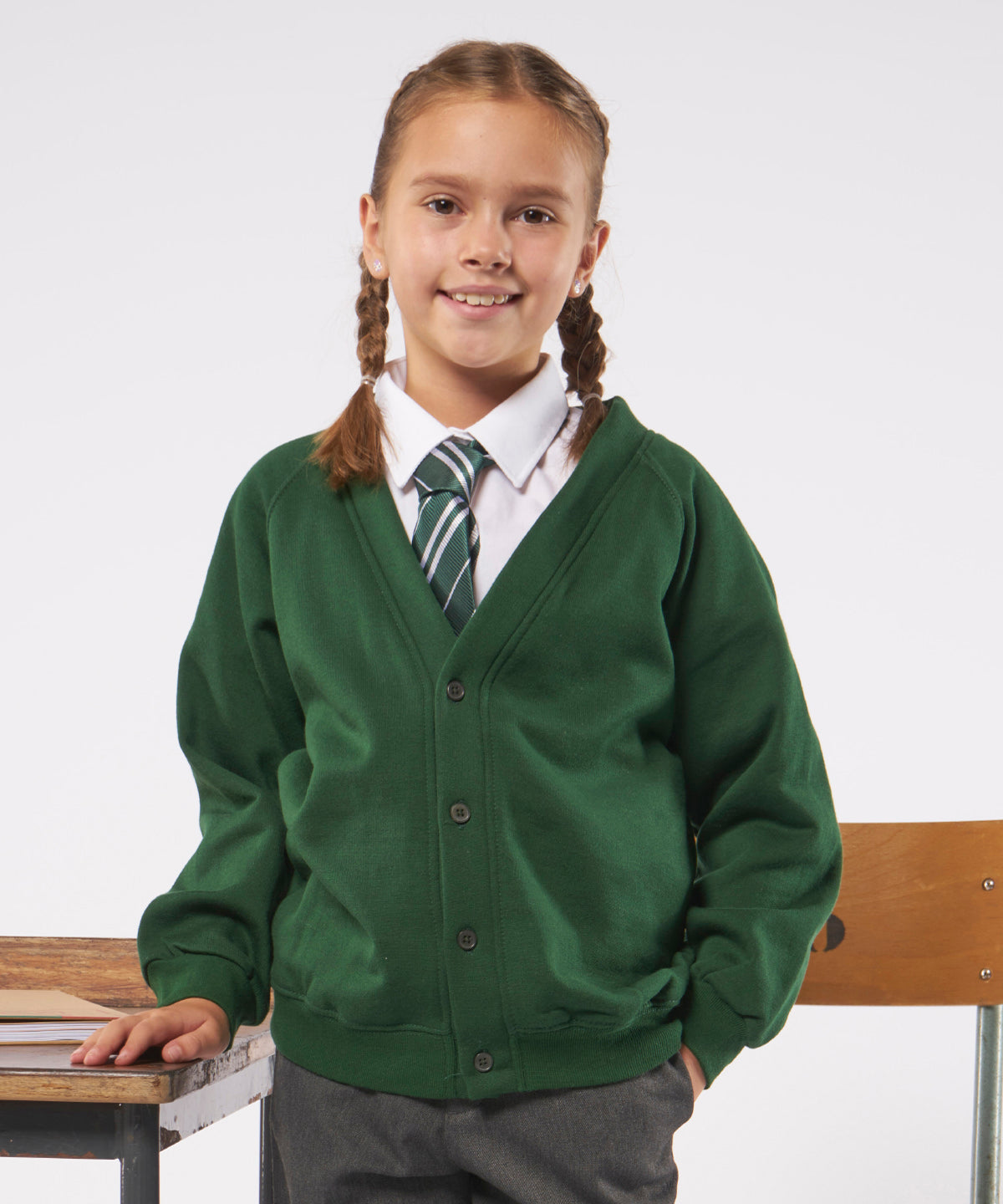 Kids Coloursure cardigan | emerald