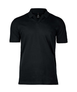 Harvard v-neck  stretch deluxe polo | black