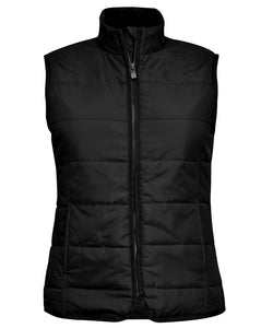 Womens Hudson  horizontal quilted gilet | black