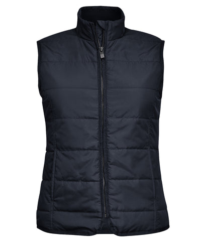 Womens Hudson  horizontal quilted gilet | dark navy