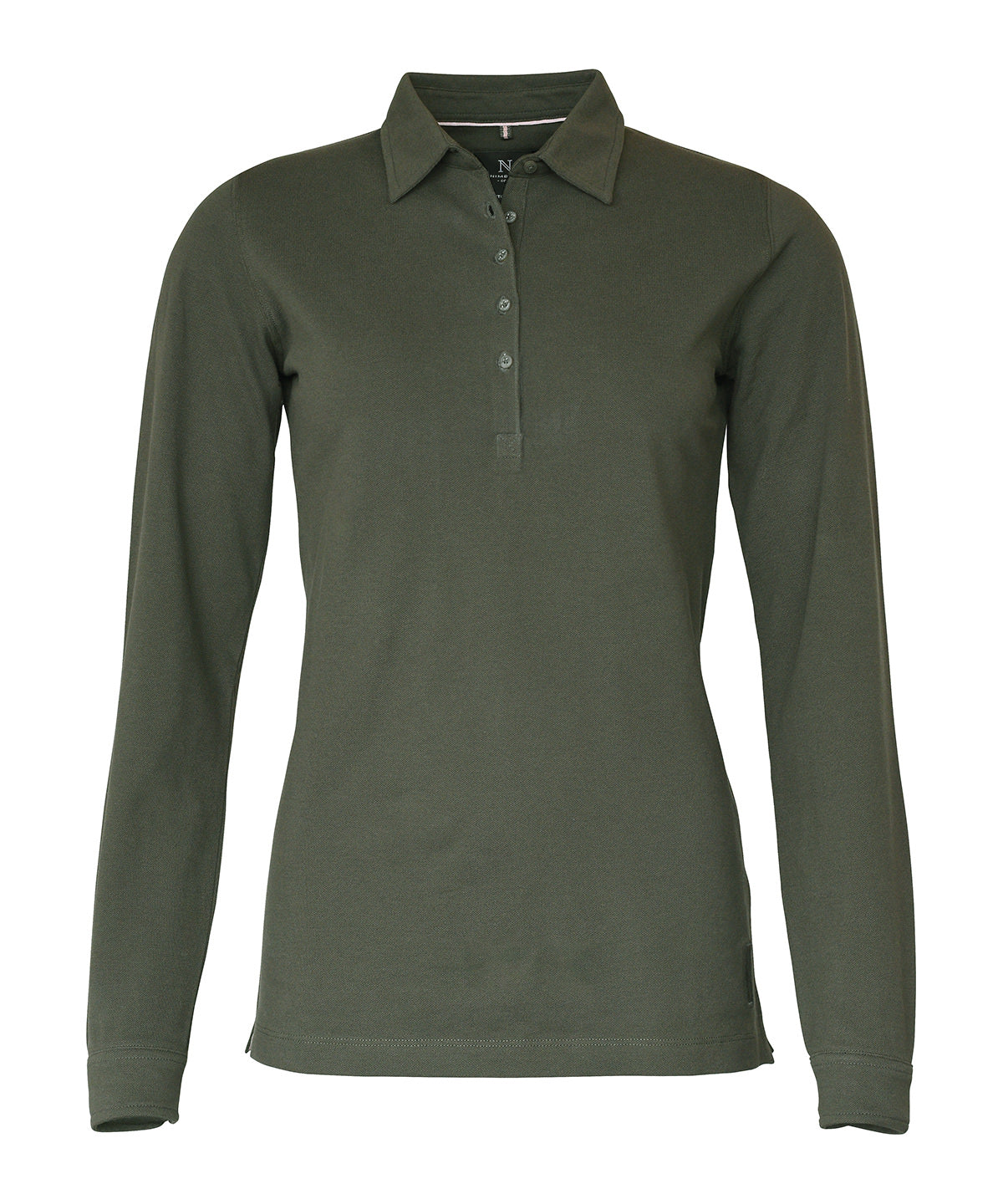 Womens Carlington  deluxe long sleeve polo | olive