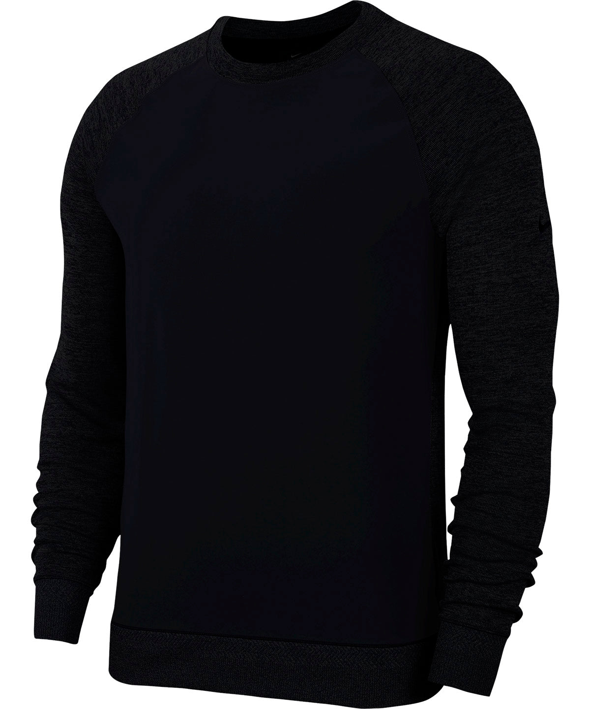 Dri-FIT player long sleeve golf crew | Black