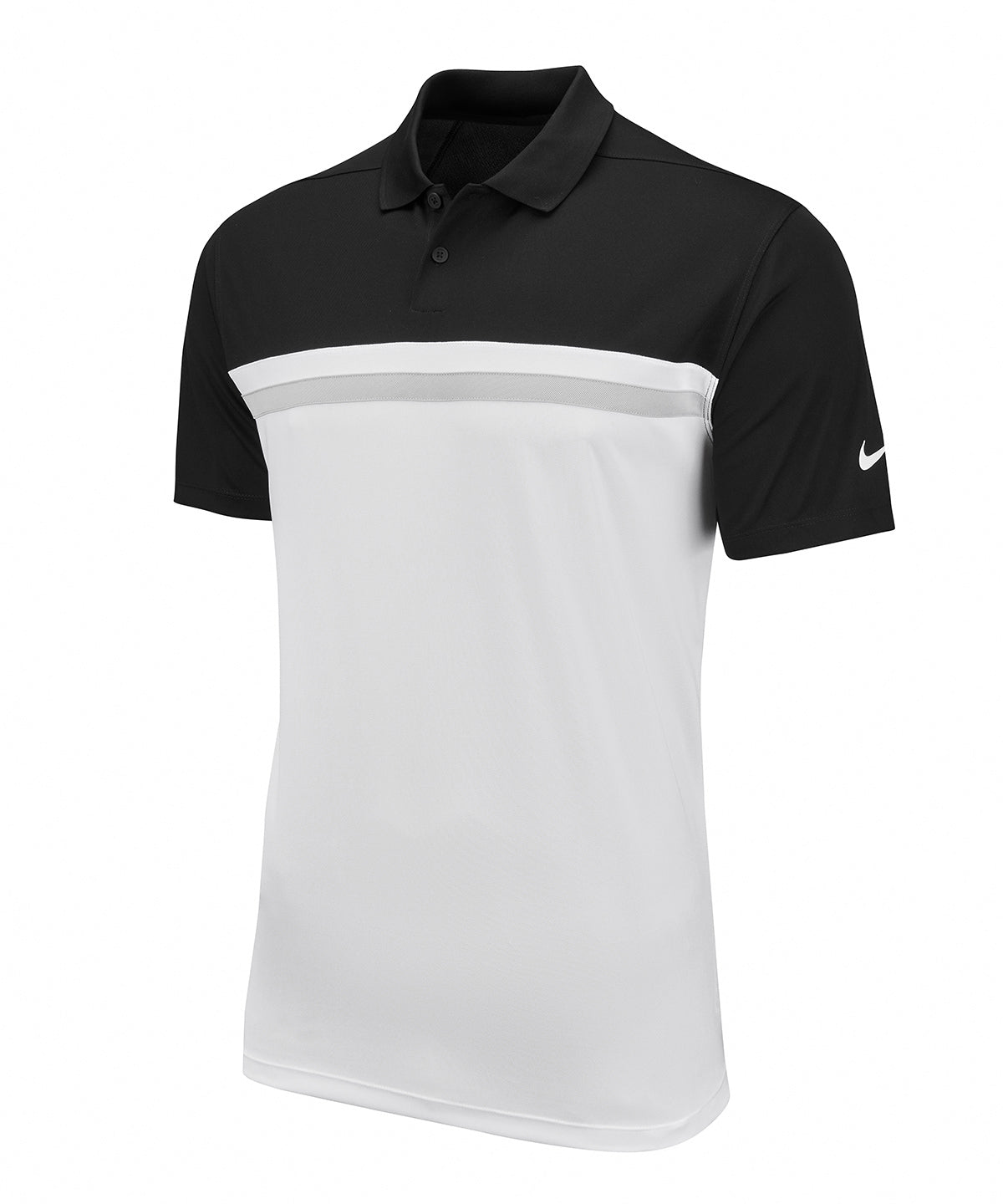 Nike Victory colour block polo | black / white / light smoke grey / white