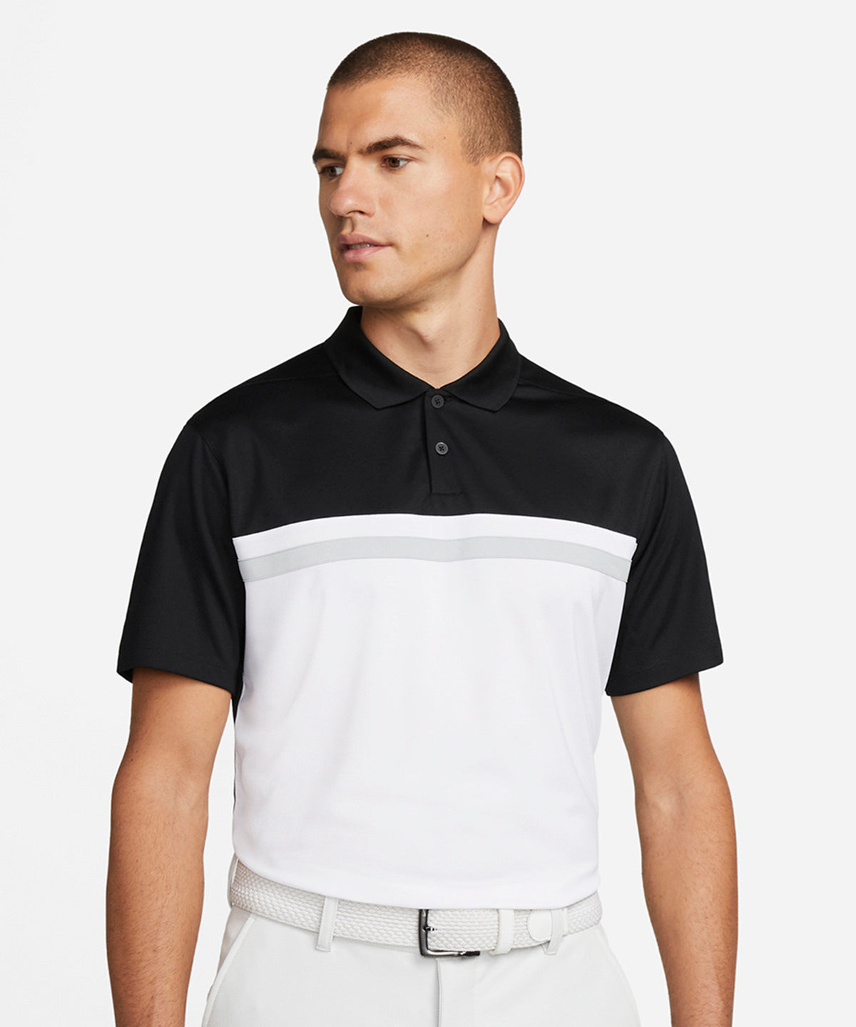 Nike Victory colour block polo | light smoke grey / obsidian / white / white