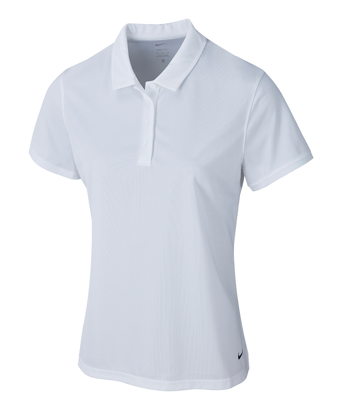 Womens Nike victory solid polo | white/black