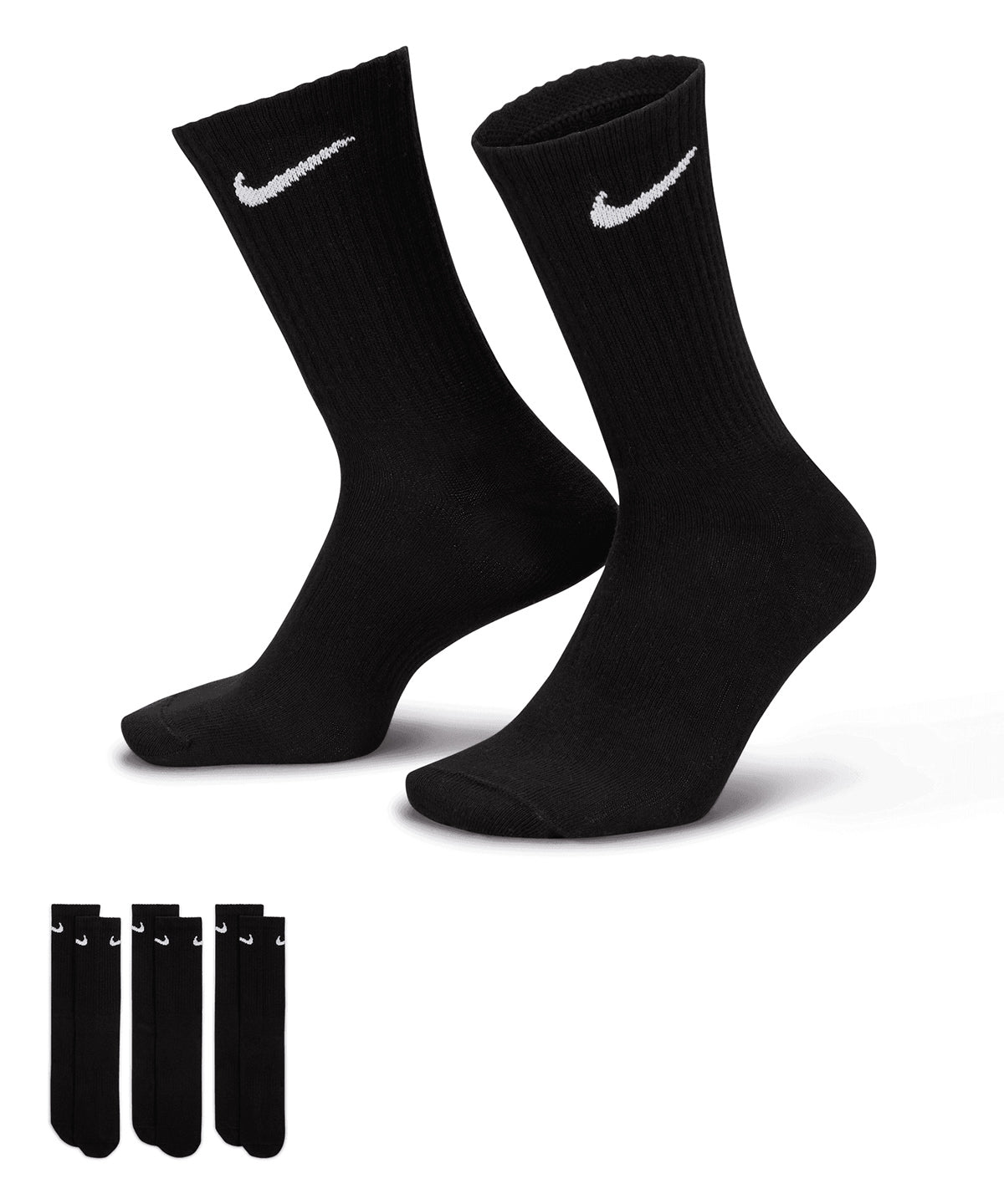 Nike everyday crew socks (3 pairs) | black/white