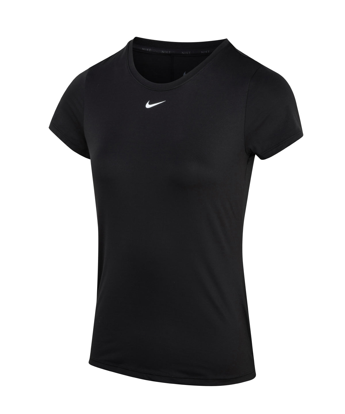 Womens Nike One Dri-FIT short sleeve slim top | Black/White