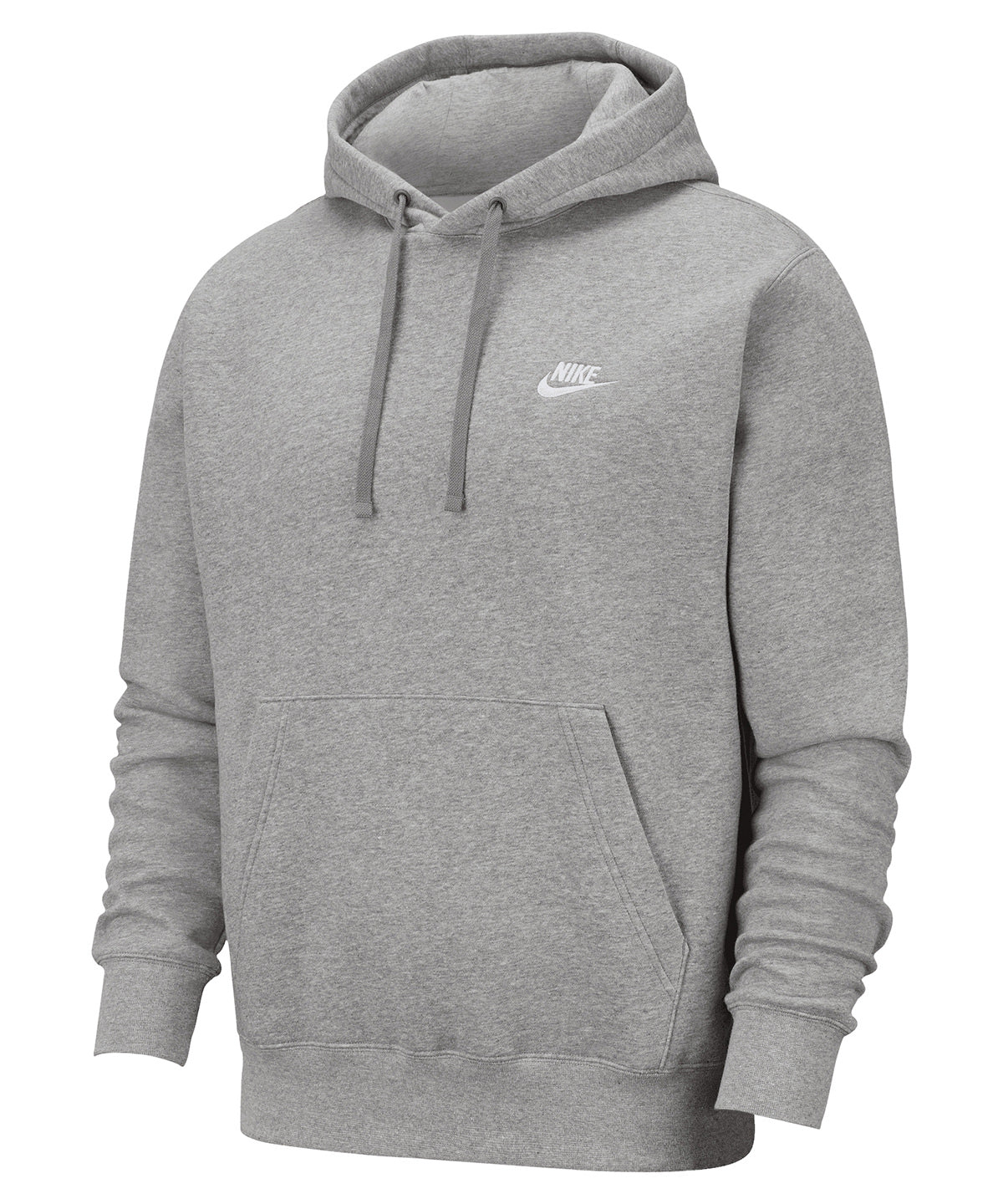 Nike Club hoodie | dark grey heather/matte silver/white