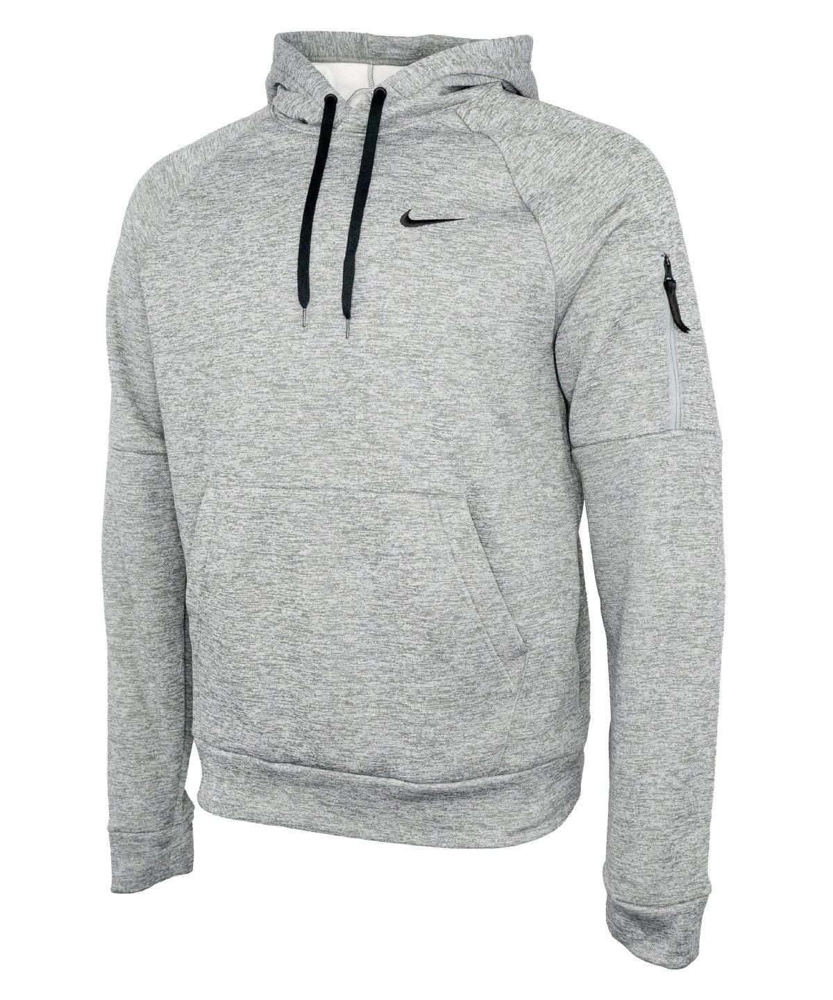 Nike mens pullover fitness hoodie | charcoal heather/dark smoke grey/black