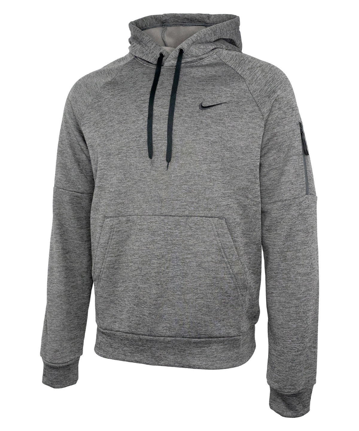Nike mens pullover fitness hoodie | dark grey heather/particle grey/ black