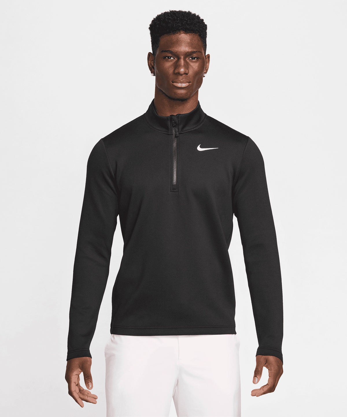 【nrykrsw 】 Nike Solo Swoosh Men's Fleece Quarter-Zip Top. Nike RO