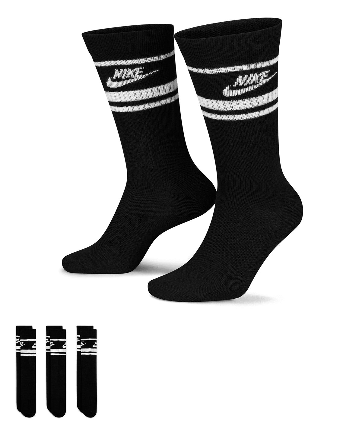 Nike Dri-FIT Sportswear everyday essential socks (3 pairs) | black/white