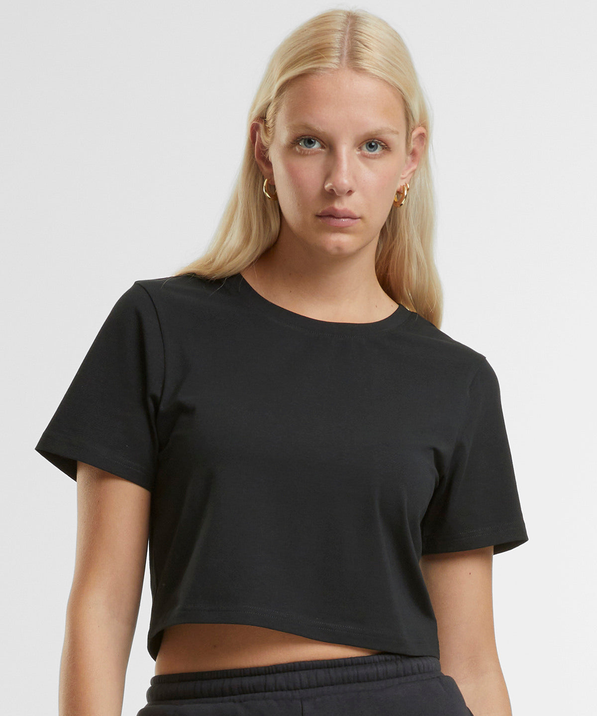 Womens cropped tee | black