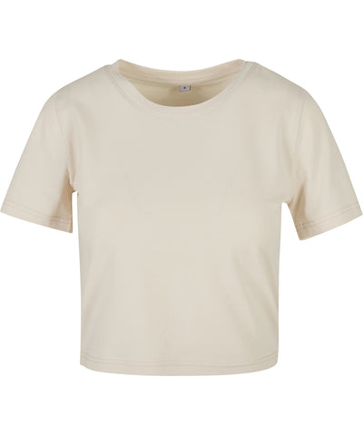 Womens cropped tee | sand
