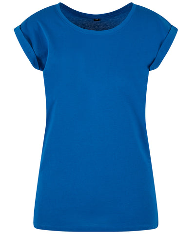 Womens regular extended shoulder tee | cobalt blue