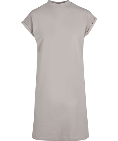 Womens extended shoulder dress | light asphalt
