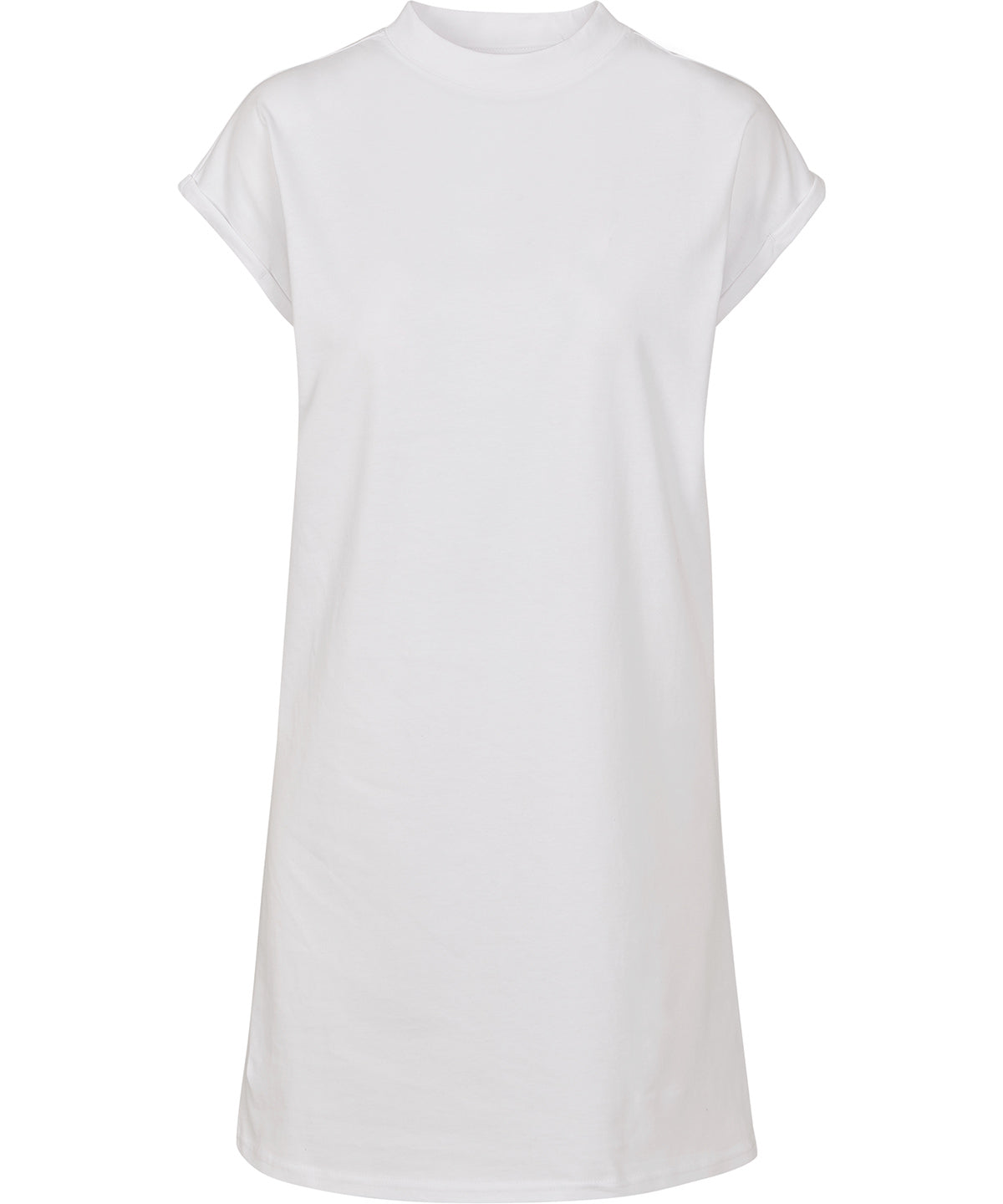 Womens extended shoulder dress | white