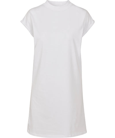 Womens extended shoulder dress | white