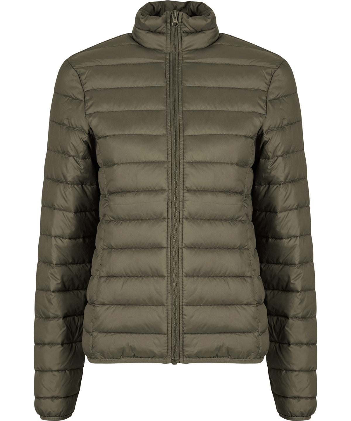 Womens light puffer jacket | olive