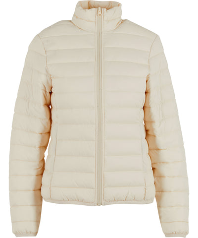 Womens light puffer jacket | sand